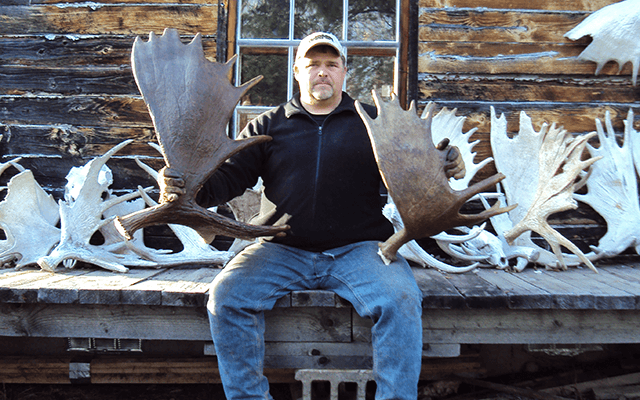 Romu Family Cabin, Antlers Display